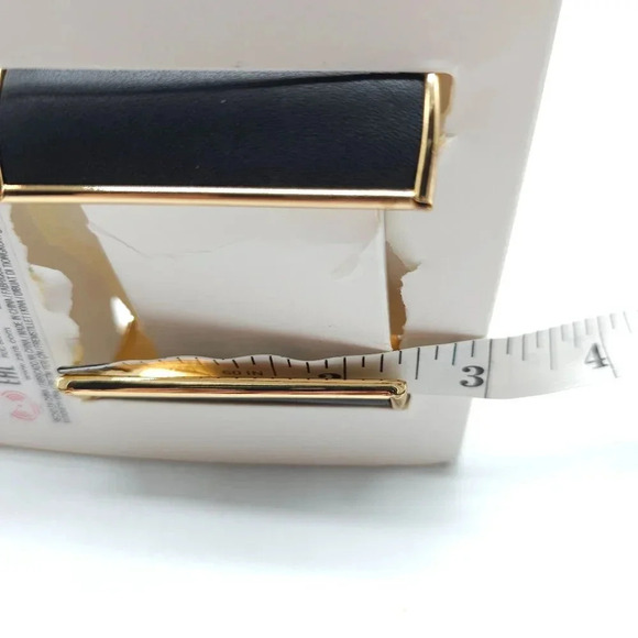 ZARA NEW WOMAN SS24 GOLDEN RIGID LEATHER CUFF BRACELET REF:4736/003 - Picture 5 of 5